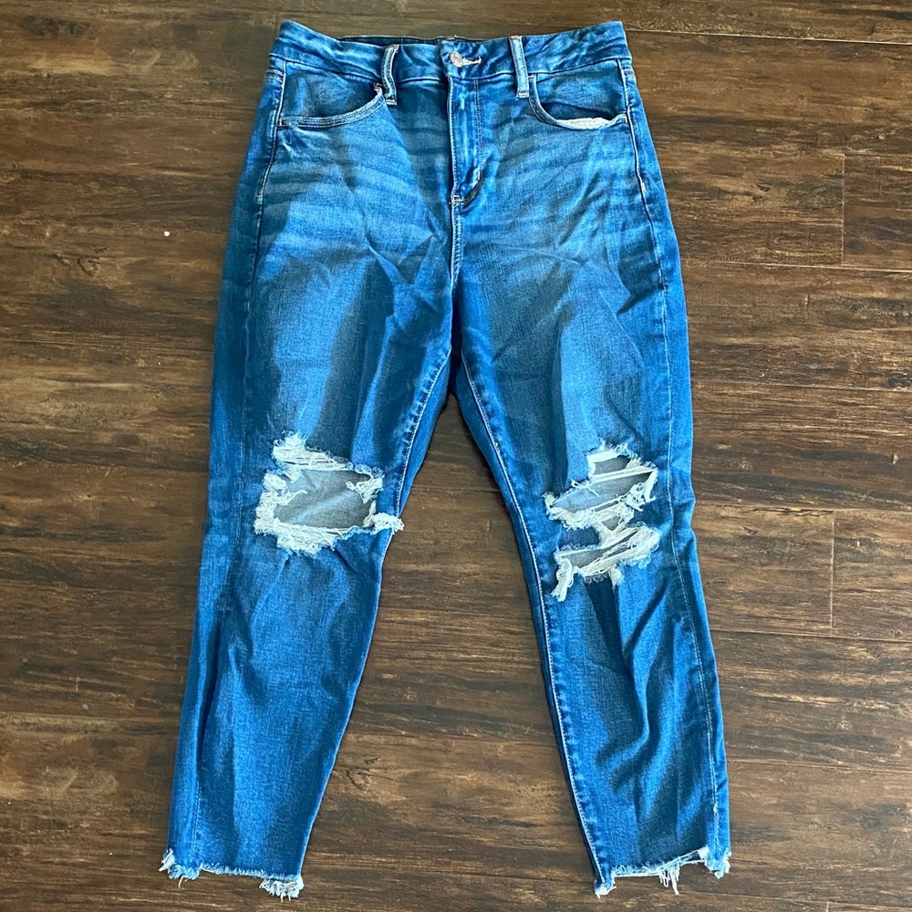 AE 10 X-Short Ripped Curvy Super High-Rise Jeggings